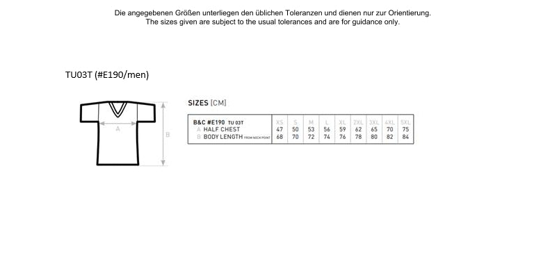 B&C Herren T-Shirt #E190 - Sommer & Meer