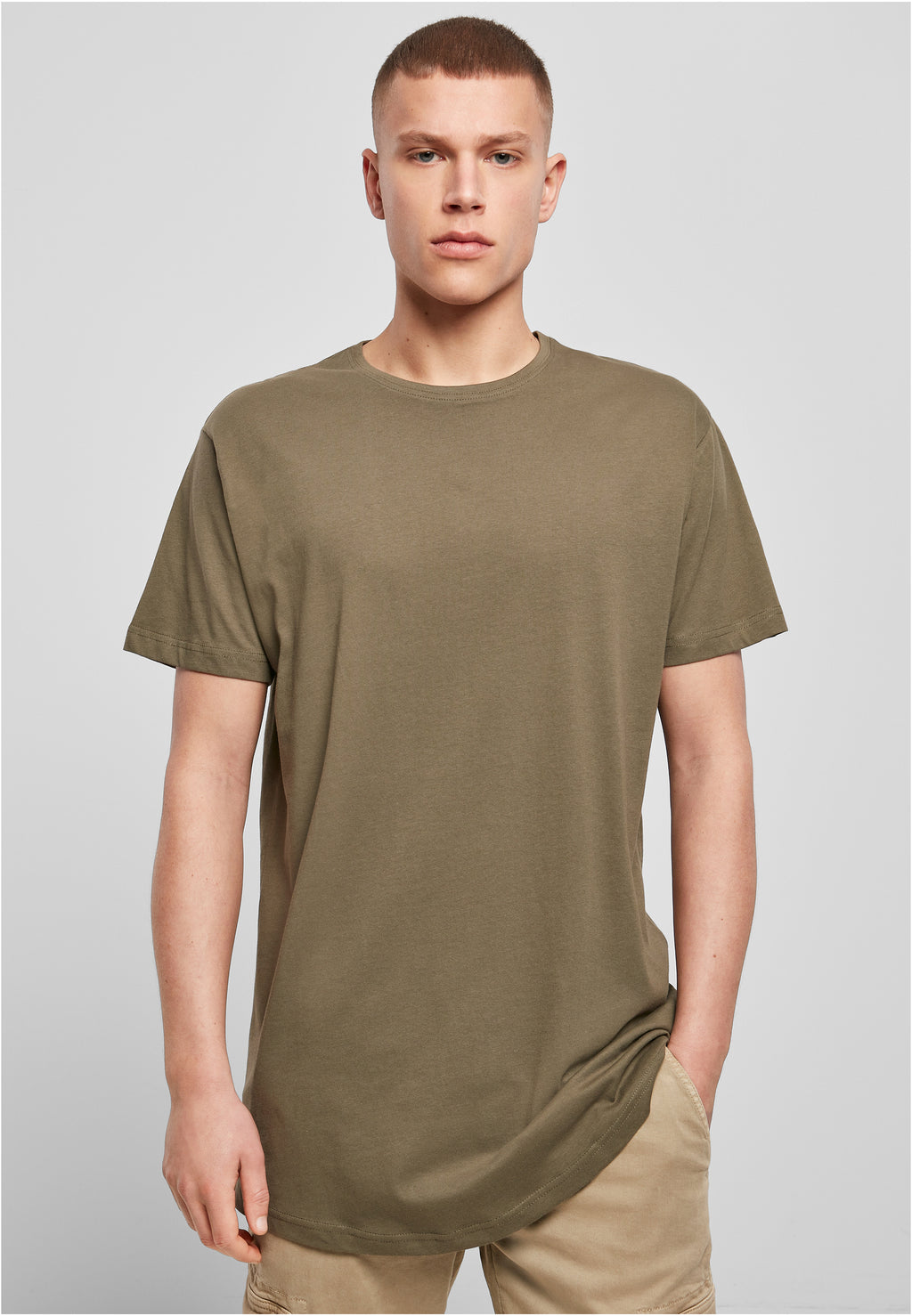Build Your Brand Herren Shaped Long T-Shirt 5 Farben
