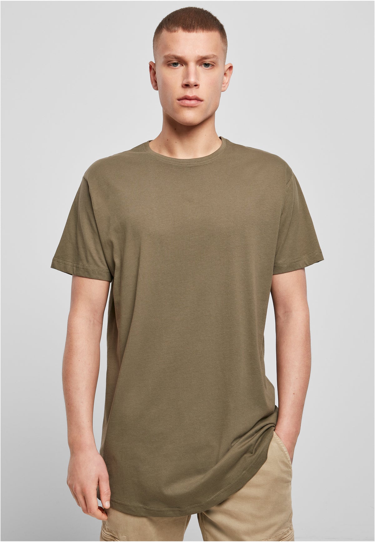 Build Your Brand Herren Shaped Long T-Shirt 5 Farben