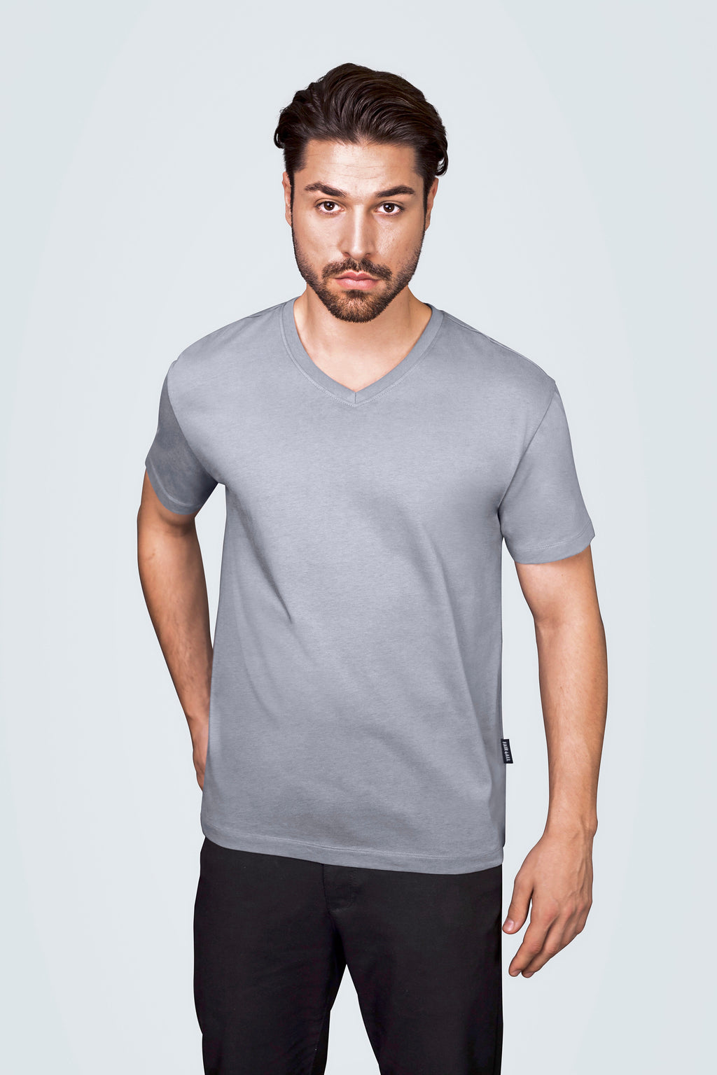 HRM Herren T-Shirt Men´s Luxury V-Neck Tees Slim-Fit  -13 Farben